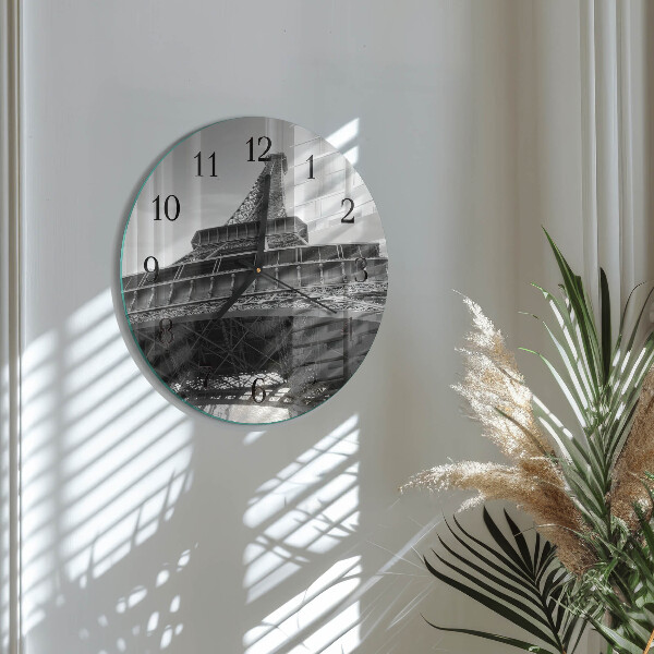 Wanduhr rund Eiffelturm Paris
