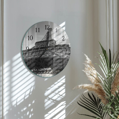 Wanduhr rund Eiffelturm Paris