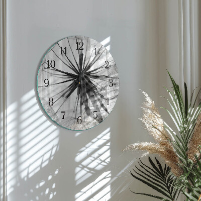 Wanduhr rund Löwenzahn