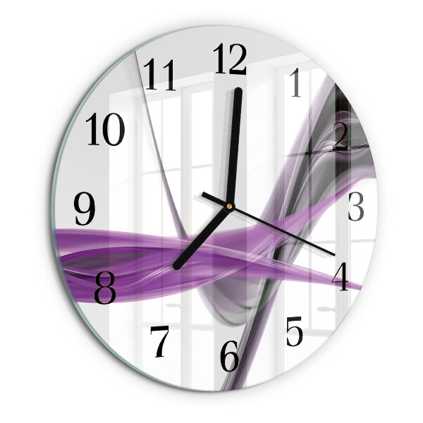 Wanduhr rund Abstrakter Rauch