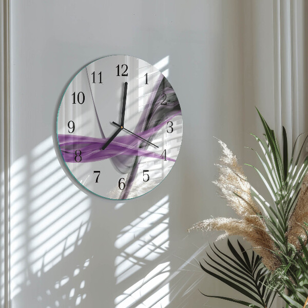 Wanduhr rund Abstrakter Rauch