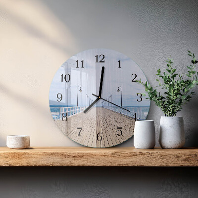 Wanduhr rund Pier