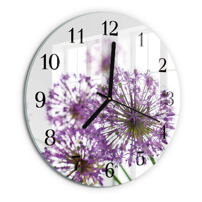 Wanduhr rund Blume