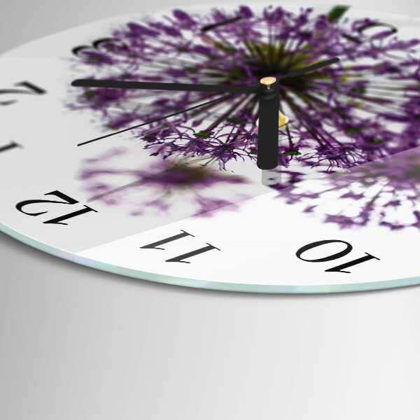 Wanduhr rund Blume