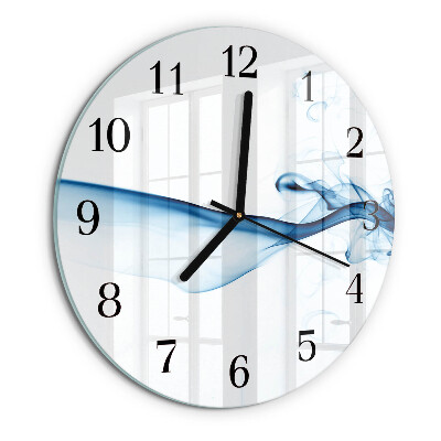 Wanduhr rund Abstrakter Rauch