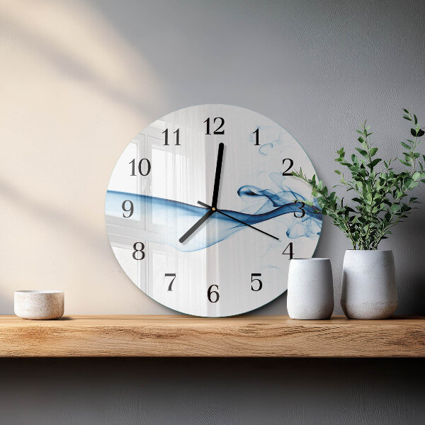 Wanduhr rund Abstrakter Rauch
