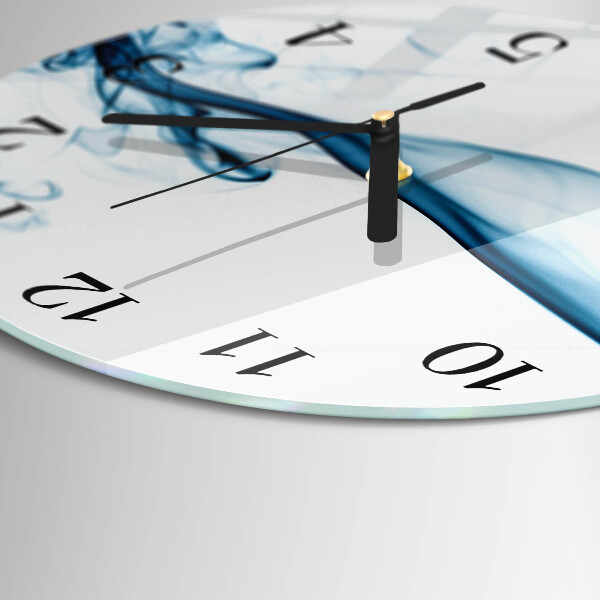 Wanduhr rund Abstrakter Rauch