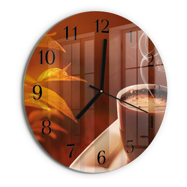 Wanduhr rund Kaffee