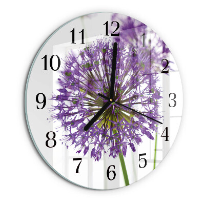 Wanduhr rund Blume