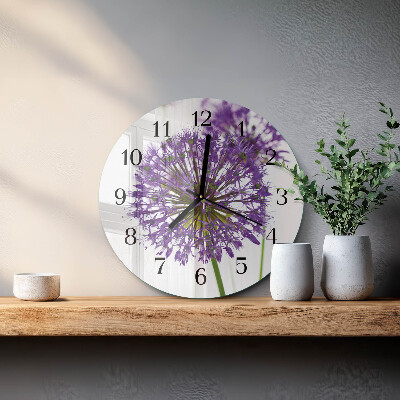 Wanduhr rund Blume