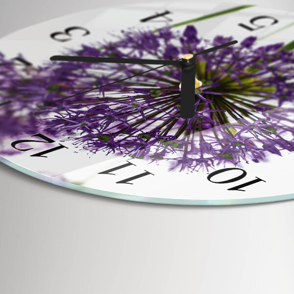 Wanduhr rund Blume