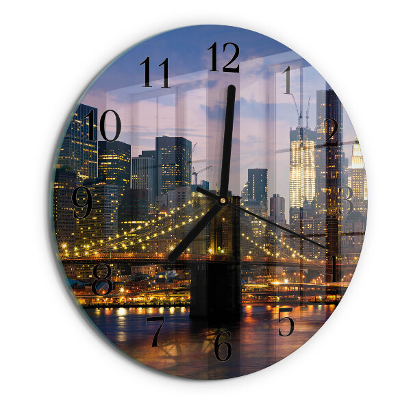 Wanduhr rund Horizontale Brücke
