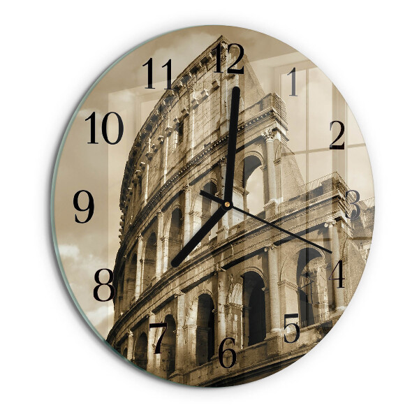 Wanduhr rund Sepia Kolosseum