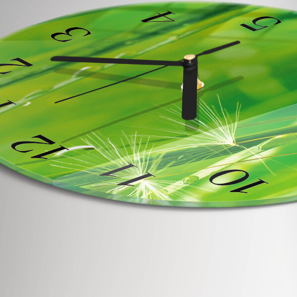Wanduhr rund Gras
