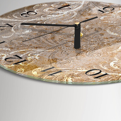 Wanduhr rund Blumenmuster
