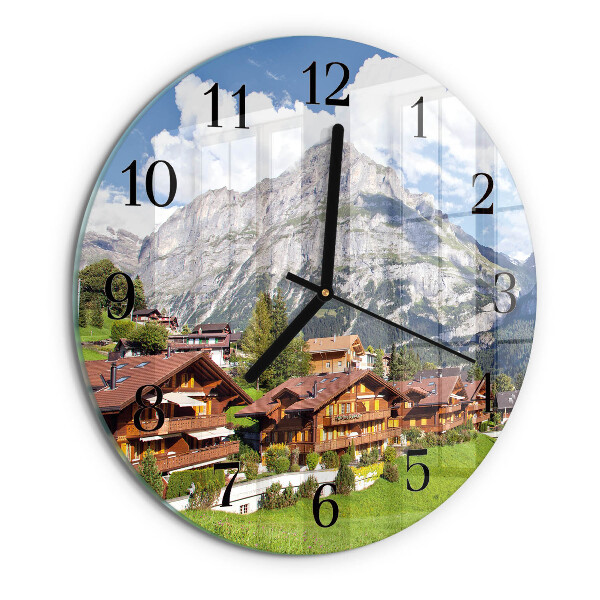 Wanduhr rund Gebirge