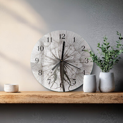 Wanduhr rund Löwenzahn