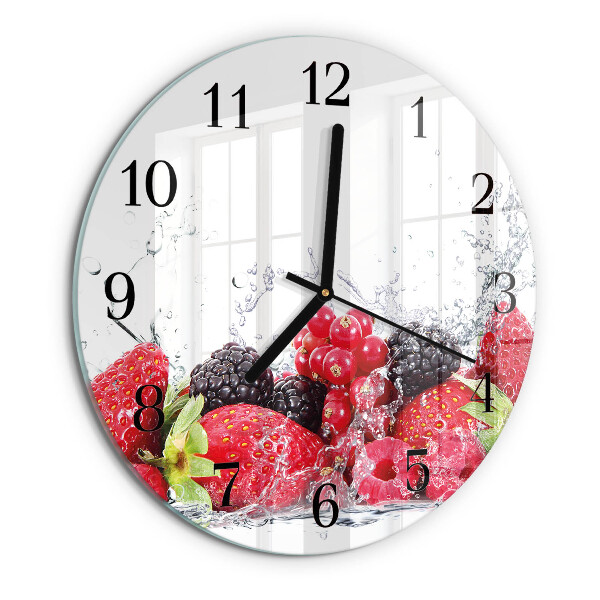 Wanduhr rund Obst