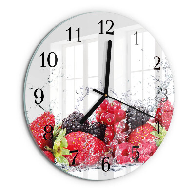 Wanduhr rund Obst