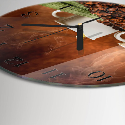 Wanduhr rund Kaffeetassen