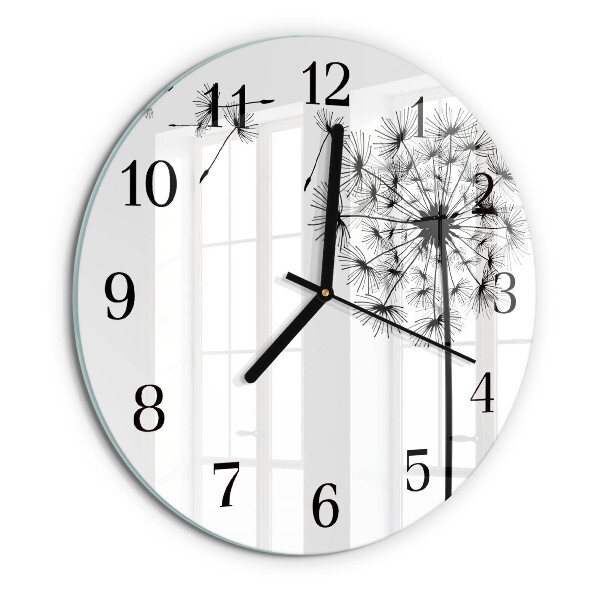 Wanduhr rund Löwenzahn