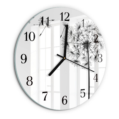 Wanduhr rund Löwenzahn