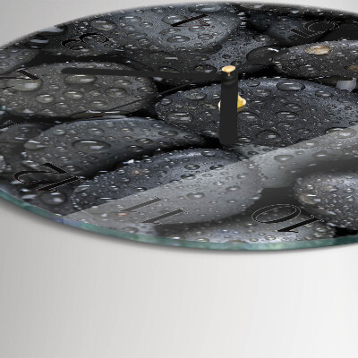 Wanduhr rund Steine Wasser