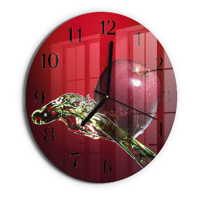 Wanduhr rund Apfel