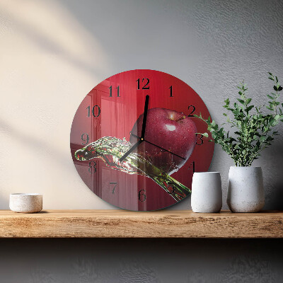 Wanduhr rund Apfel