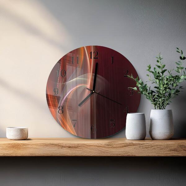 Wanduhr rund Abstrakte Linien
