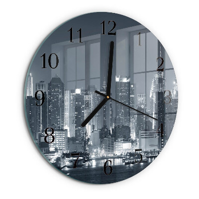 Wanduhr rund Nacht des Horizonts
