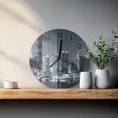 Wanduhr rund Nacht des Horizonts