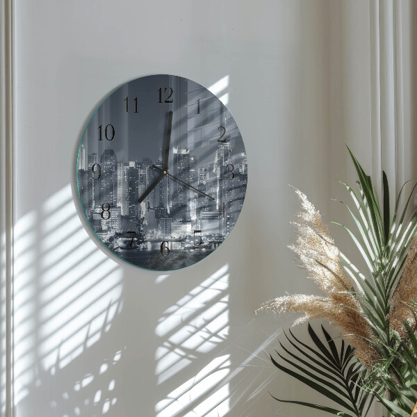 Wanduhr rund Nacht des Horizonts