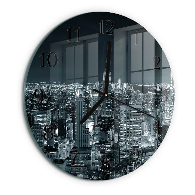 Wanduhr rund Nacht des Horizonts