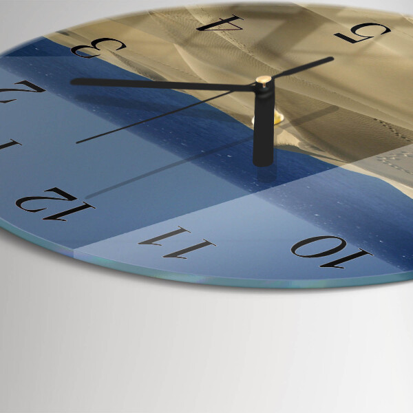 Wanduhr rund Meeresdünen