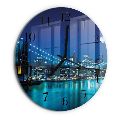 Wanduhr rund Nacht des Horizonts