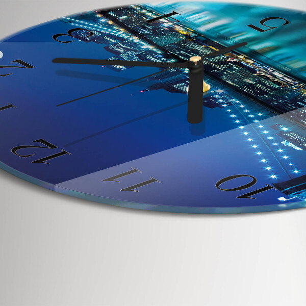 Wanduhr rund Nacht des Horizonts