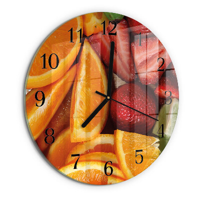 Wanduhr rund Obst