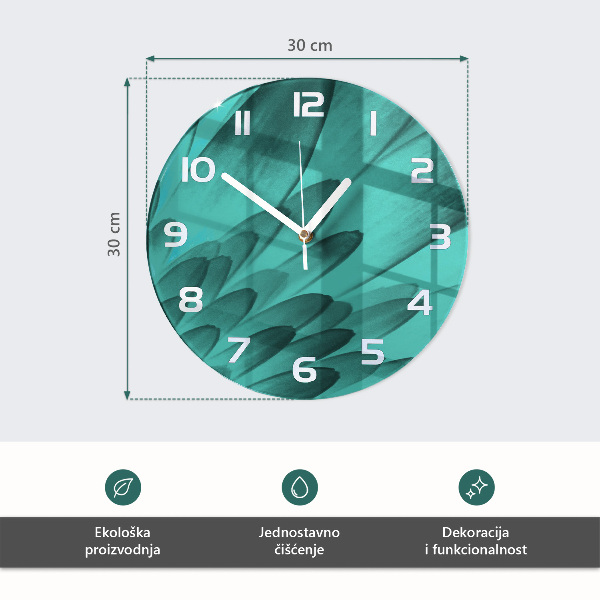 Wanduhr rund Orchidee
