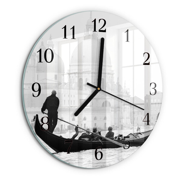 Wanduhr rund Das venezianische Boot