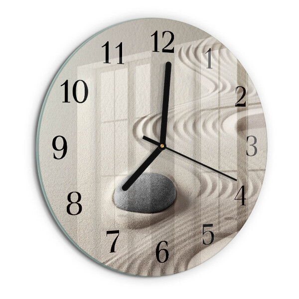 Wanduhr rund Steinsand