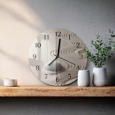 Wanduhr rund Steinsand