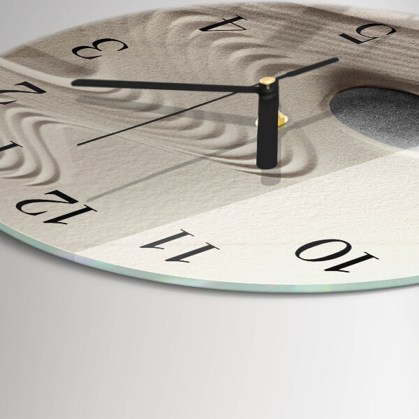 Wanduhr rund Steinsand