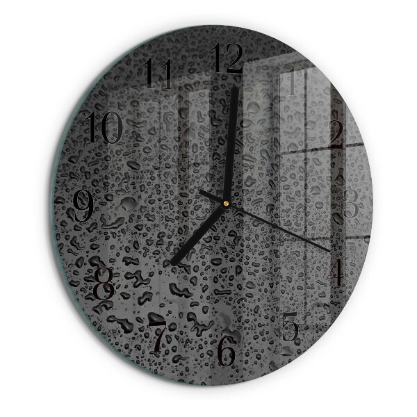 Wanduhr rund Wassertropfen