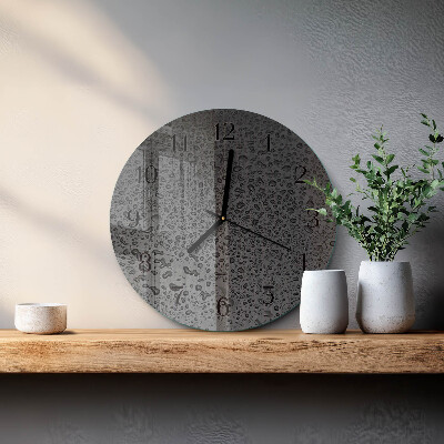 Wanduhr rund Wassertropfen