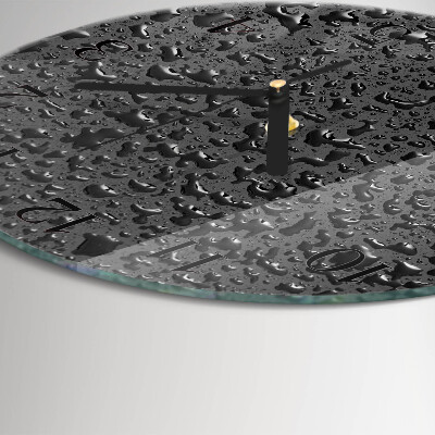 Wanduhr rund Wassertropfen