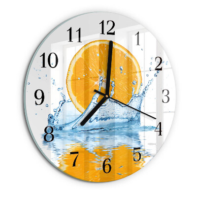 Wanduhr rund Orangenwasser