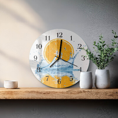 Wanduhr rund Orangenwasser