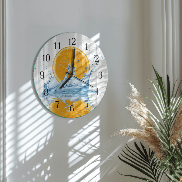 Wanduhr rund Orangenwasser