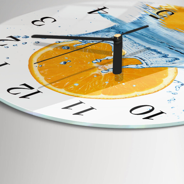 Wanduhr rund Orangenwasser
